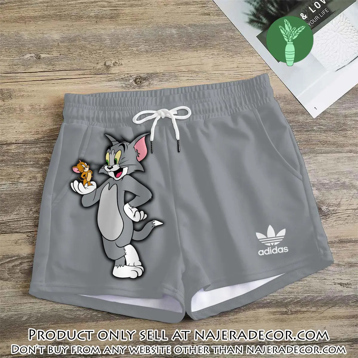 Premium tom & jerry in adidas women shorts lady beach shorts wms1074 njr3822180